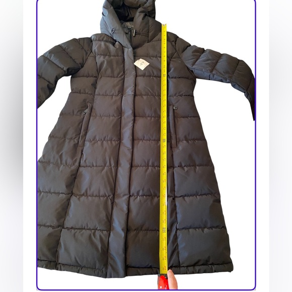 NWT DKNY BLACK BIBBED SHAWL COLLAR HOODED PUFFER SIZE LARGE - Picture 8 of 10